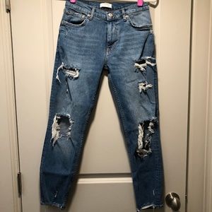 Zara Woman Distressed Jeans